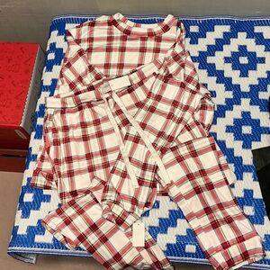 Auden Red and White Plaid Pajama Set 0237